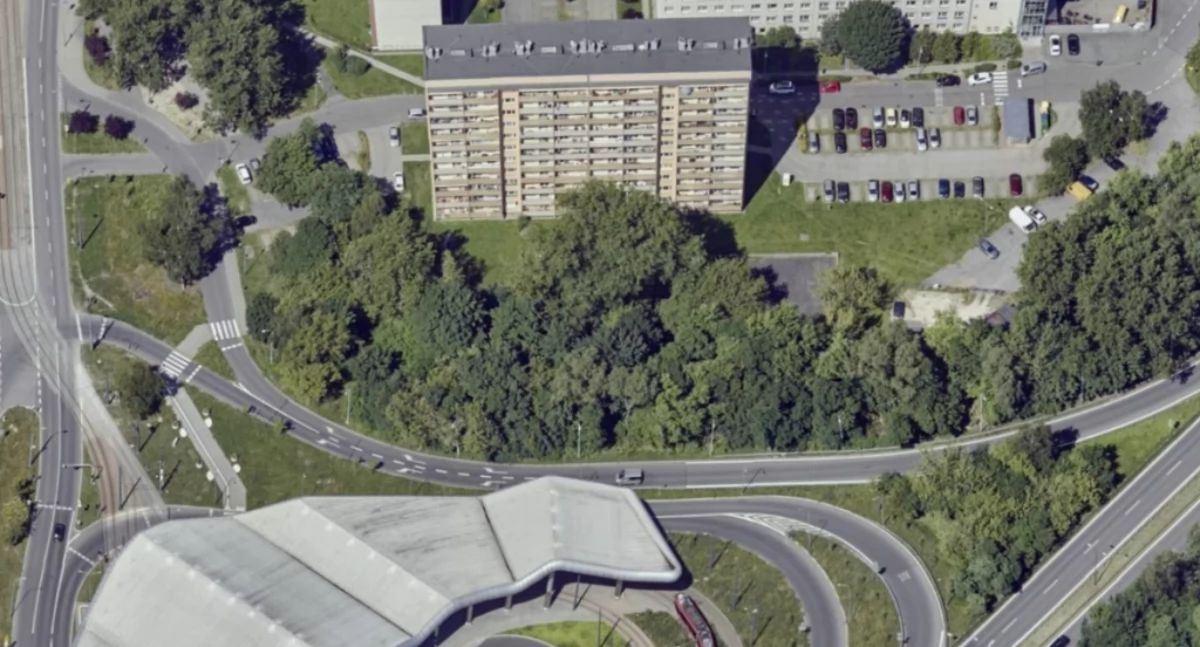 Zielony teren planowanej inwestycji. Źródło: sip.katowice.eu.