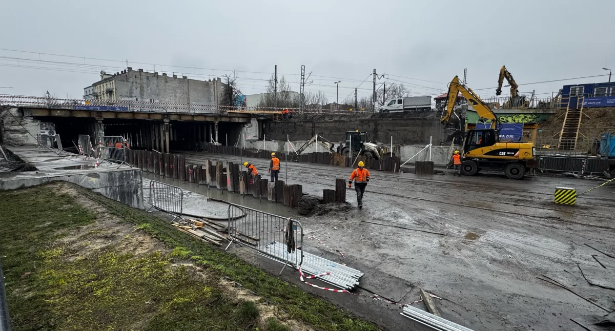 Rozbiórka wiaduktu nad ul. Piłsudskiego, fot. PKP PLK.