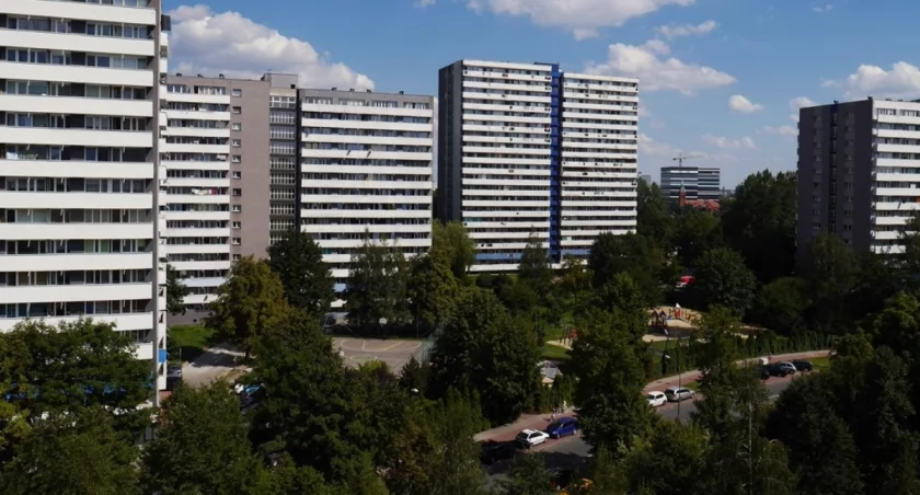 Osiedle Tysiąclecia w Katowicach. Zdjęcie archiwalne.