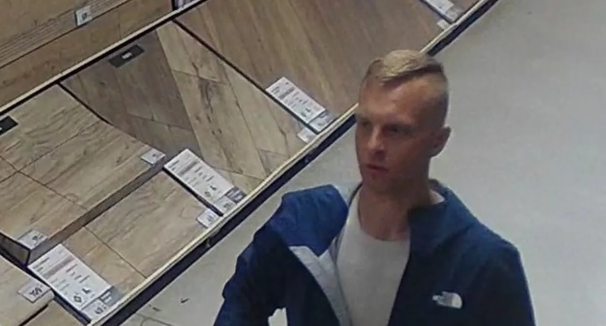 Komunikaty Policji, Kradzież elektronarzędzi sklepie Leroy Merlin Policja publikuje zdjęcia podejrzewanego - zdjęcie, fotografia
