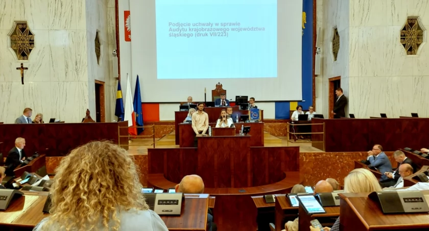 Piotr Ziegler (Kato Protest) i Jadwig Baczyńska (PiS) blokowali mównicę.