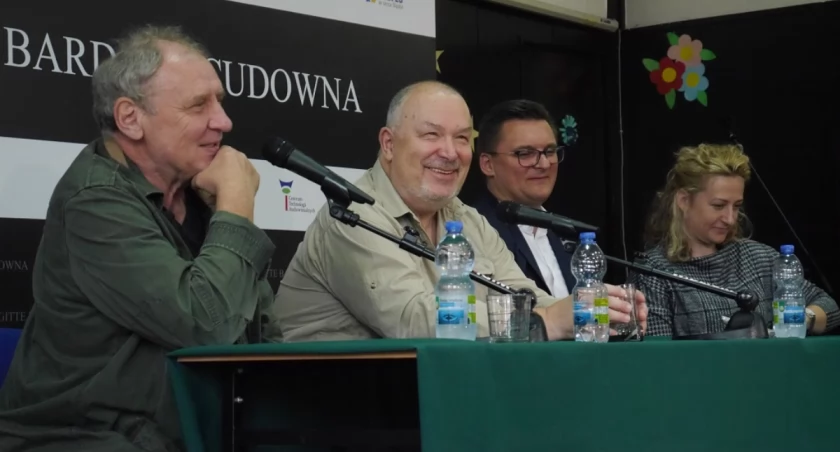 Andrzej Grabowski, Lech Majewski i Marcin Krupa podczas konferencji przy okazji kręcenia filmu Brigitte Bardot cudowna.