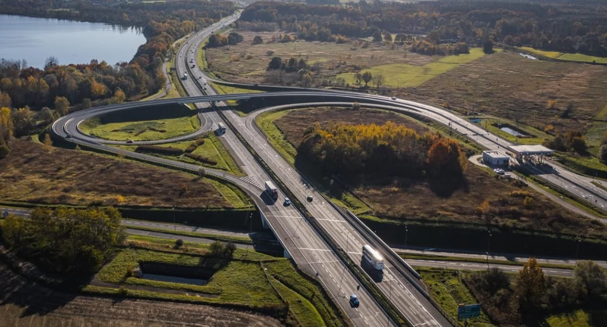 Widok na węzeł Łany (źródło: GDDKiA Katowice)
