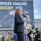 Wiec wyborczy Magdaleny Biejat w Katowicach.