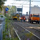 Prace torowe polegały m.in. na zamontowaniu dwóch zwrotnic (fot. UM Chorzów).
