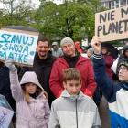 Protest przeciwko działaniom dewelopera.