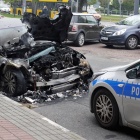 Pożar Mercedesa na al. Korfantego (3)