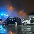 Pożar samochodów przy ul. Biedronek, fot. OSP Kostuchna (3)