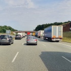 Przewrócona ciężarówka na A1 (1)
