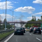 Pożar samochodu na DTŚ (2)