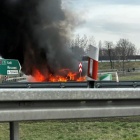 Pożar autobusu na autostradzie A4 (4)