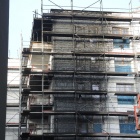 Pożar elewacji budynku przy ul. Ceglanej (2)