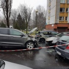 Pożar samochodów na os. Paderewskiego (3)