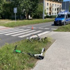 Potrącenie rowerzystki na ul. Mikołowskiej w Katowicach (2)