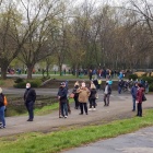 Kolejka do punktu szczepień w Parku Śląskim (2)