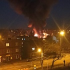 Pożar warsztatu samochodowego w Katowicach (1)