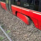 Wykolejenie tramwaju na ul. Chorzowskiej w Katowicach, fot. Adrian Latoszek.