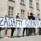 Protest pracowników Kolei Śląskich (3)
