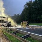 Czołowe zderzenie ciężarówek na A4 (1)