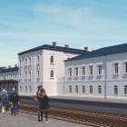 Wizualizacja dworzec Czechowice-Dziedzice od strony peronów