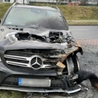 Spalony mercedes na os. Tysiąclecia (3)