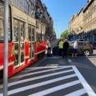 Zderzenie tramwaju nr 14 z samochodem (3)