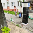 Butelkowy protest w sprawie strefy płatnego parkowania w Katowicach