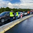 Karambol naautostradzie A4 (1)