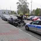 Pożar Mercedesa na al. Korfantego (4)