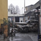 Pożar warsztatu samochodowego w Katowicach (4)