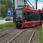 Wykolejenie tramwaju na ul. Chorzowskiej w Katowicach, fot. Adrian Latoszek.