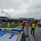 Wywrotka ciężarówki na A4 (4)