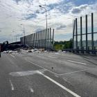 Śmiertelny wypadek na autostradzie A4, fot. KWP Katowice  