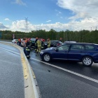 Karambol naautostradzie A4 (3)
