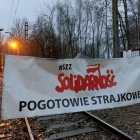 Związkowcy blokują tory (3)