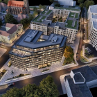 Przykładowa zabudowa działki po stacji Shell (źródło: JHM Development).