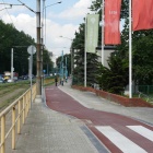 Droga rowerowa wzdluz ul. Chorzowskiej Katowice