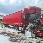 Wypadek na A1 w Piekarach Śląskich (2)