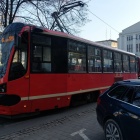 Zderzenie tramwaju z samochodem na ul. Kościuszki