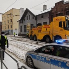 Cieżarówka na torach w Szopienicach (3)