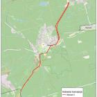 Ogólna mapa planowanego przebiegu katowickiego odcinka velostrady nr 3.
