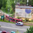 Wykolejenie tramwaju na ul. Chorzowskiej w Katowicach, fot. Kasia Dutka.