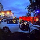 Śmiertelny wypadek w Pyskowicach, fot. KM PSP Gliwice 