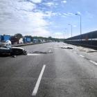 Śmiertelny wypadek na autostradzie A4, fot. KWP Katowice  