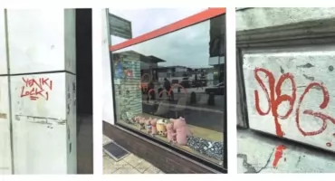 Szli przez centrum Katowic i pisali po czym się dało. Po drodze spotkali patrol straży miejskiej
