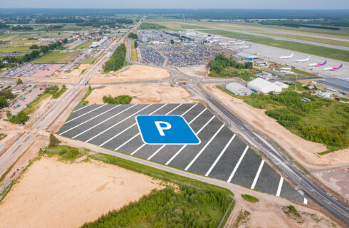 Lotnisko w Pyrzowicach buduje duży parking. Będzie z niego dowozić pasażerów busami do terminali