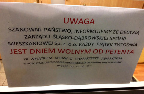 Śląsko-Dąbrowska Spółka Mieszkaniowa wprowadziła “dzień wolny od petenta”