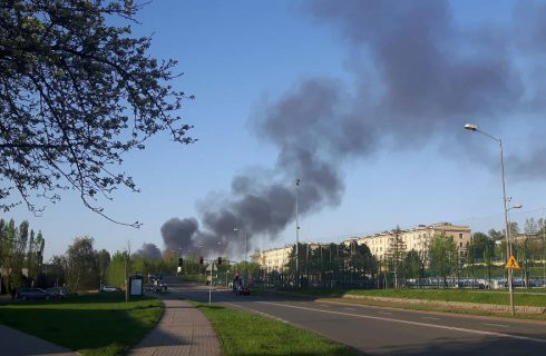 Dym nad Katowicami, ale pali się w Siemianowicach